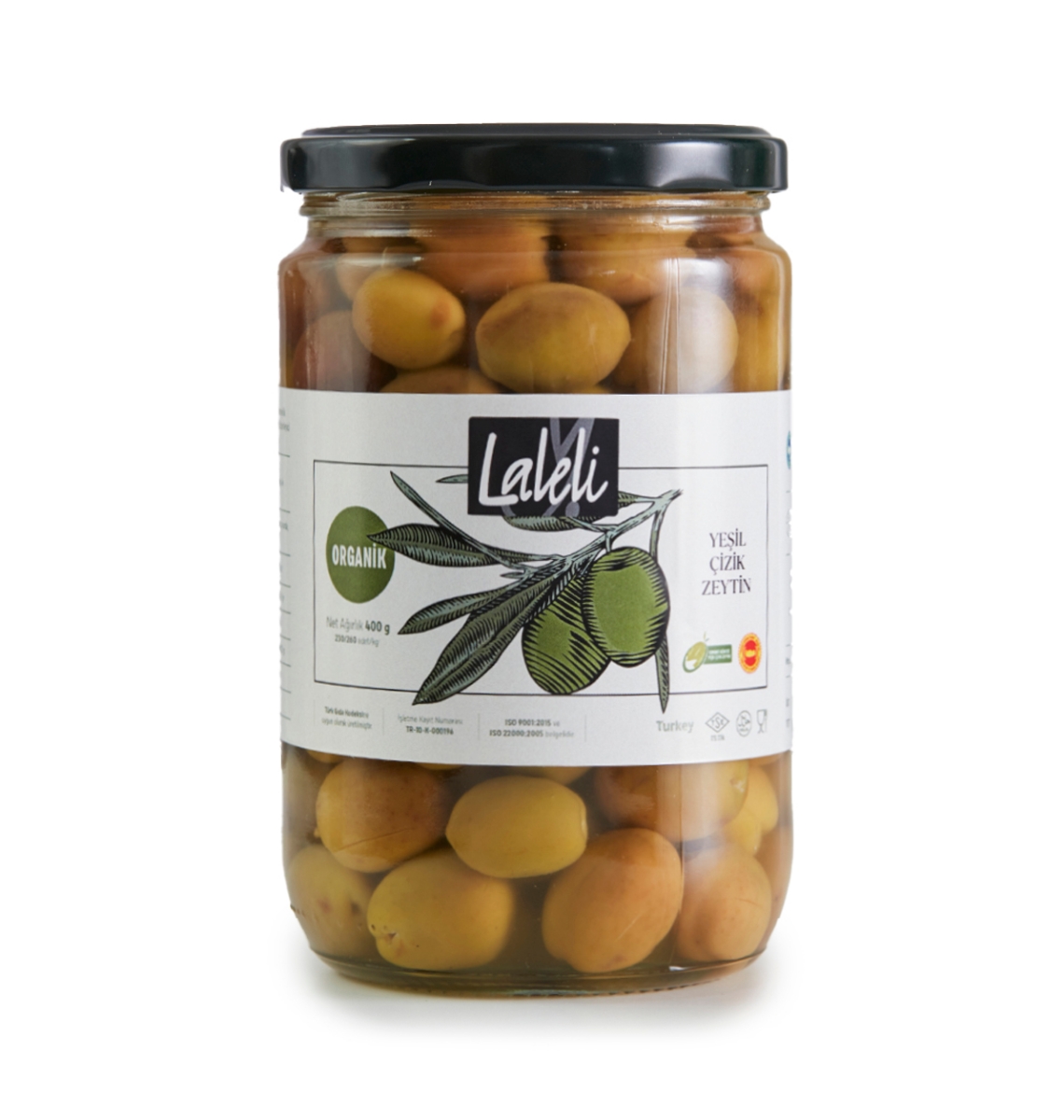 Organik Yeşil Çizik Zeytin 400 gr. resmi